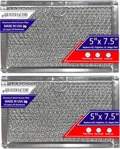 12-Layer 5" X 7.5" Microwave Grease Filter Replacements, Set of 2 - Picture 1 of 12
