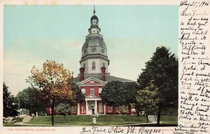 Campidoglio di Stato, Annapolis, Maryland, PC d'epoca datato 1906 - Foto 1 di 2