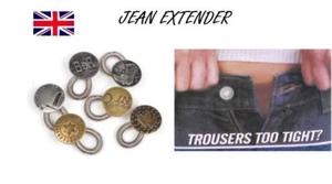 Unisex Jeans Hose Instant Fix Jeans Expander Taillenverlängerung Metallknopf - Bild 1 von 3