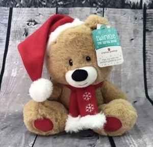 Giocattolo Babbo Natale Orso Peluche Scintillante Auguri Americani Super Morbido Natale 9" (H9) - Foto 1 di 4