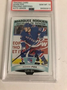 Autogramm Adam Fox O-Pee-Chee Rookie Card PSA 10 Signature Grade Signed Hockey - Bild 1 von 6