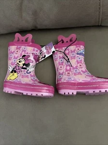 Minnie Mouse Rubber Boots Toddler Size 9/10 NWTS - Picture 1 of 5