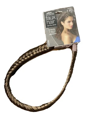 5 tiaras de cabelo morena Scunci tranças falsas rabo de peixe nova com etiquetas formatura casamento trabalho academia - Imagem 1 de 3