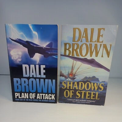 2 Dale Brown Book Lot Shadows of Steel and Plan of Attack - Military, Suspense - image 1 of 4