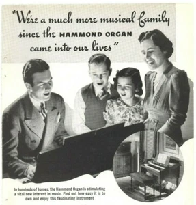 Hammond Organ 1939 Musical Family Vintage Print Ad - Picture 1 of 2