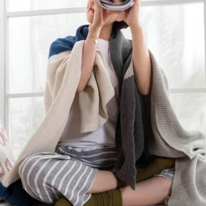 Summer Office Air Conditioning Warm Throw Blanket Knitted Soft Sofa Nap Blanket - Picture 1 of 27