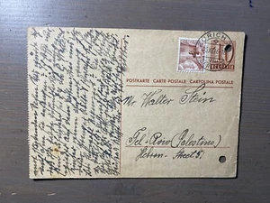 Telegrama postal antigua vintage de Suiza a Palestina 1946 - Imagen 1 de 2