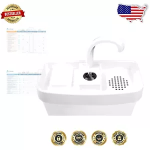 DUAL Spül WC Tank Waschbecken mit Touchless Wasserhahn - Schneller Aufputz Aufbau - Bild 1 von 4