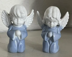 Vintage Lefton Japan 1946-53 Pair Boy Girl Praying Angel Figurines 3” ~ Mint! - Picture 1 of 5