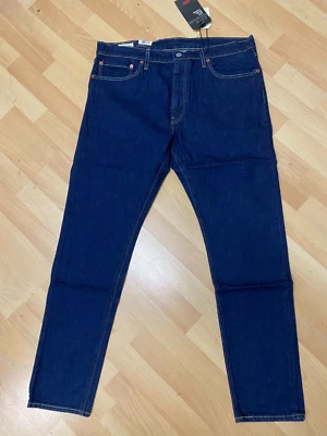 Denim uomo Levi's Premium 512 elasticizzato conico slim blu indaco W36 L32 H6,5 nuovo con etichette