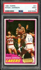 1981 Topps #21 Magic Johnson HOF Los Angeles Lakers PSA 9 Mint - Picture 1 of 2