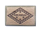 ARKANSAS STATE FLAG US ARMY TACITCAL HOOK PATCH EMBROIDERED BADGE TAN