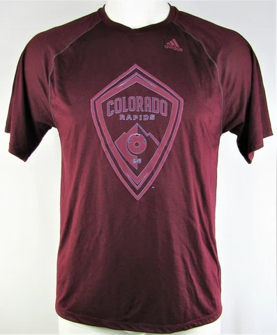 Colorado Rapids MLS adidas Men's Burgundy Short Sleeve Climalite Shirt Cover
