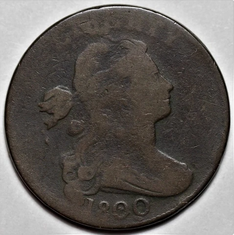 1800 Draped Bust Large Cent - US 1c Copper Penny Coin - L37 Cover