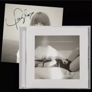 Taylor Swift The Tortured Poets Department CD & Hand Signed Photo In Hand - Picture 1 of 1