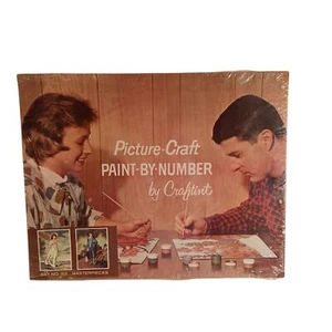 Picture-Craft Vintage Malen nach Zahlen, versiegelte Verpackung, Pinkie Girl, blauer Junge - Bild 1 von 4