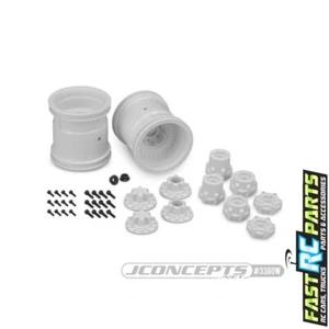 JConcepts JCO3380W Midwest 2.2 Mt 12mm Hex Wheel W/ Adaptors White 2pc. - Picture 1 of 1