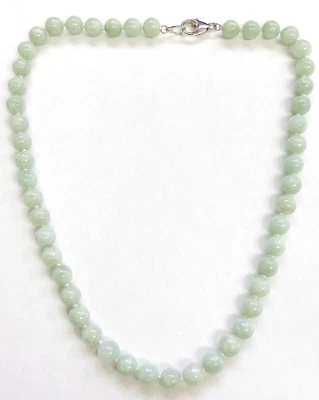 QVC Jade Sterling Silver 18" Bead Necklace - Image 1 of 4
