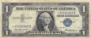 USA / Silver Certificate *** $1 1957 Block * - B Circulated Banknote N #2 - Picture 1 of 2