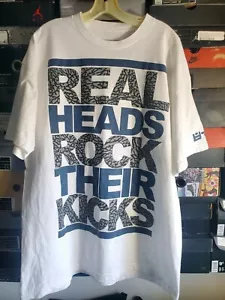Eight & Nine 8&9 Men's T Shirt Real Heads Rock Their Kicks True Blue AJ 3 SZ XL - Picture 1 of 12