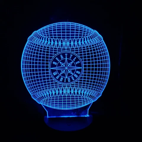 Seattle Mariners 3D Baseball Illusion Light Cover