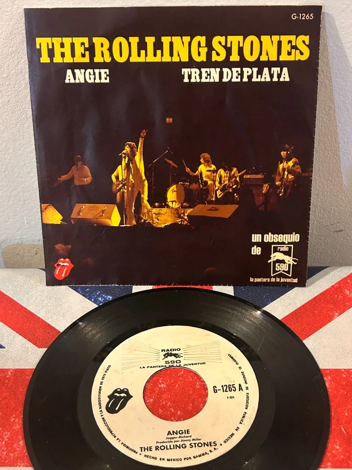 THE ROLLING STONES Angie b/w Silver Train 1974 MEXICO 7” RADIO PROMO 45 - Image 1 of 4