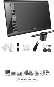 Graphics Drawing Tablet, UGEE M708 10 x 6 inch Large Drawing Tablet with 8 Hot K - Picture 1 of 8