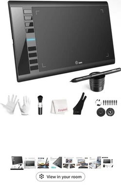 Graphics Drawing Tablet, UGEE M708 10 x 6 inch Large Drawing Tablet with 8 Hot K - Image 1 of 4