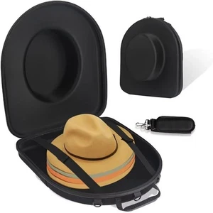 MOSLA Hat Box for Travel-Crush Proof Travel Case Cowboy L, BLACK02 - Picture 1 of 7