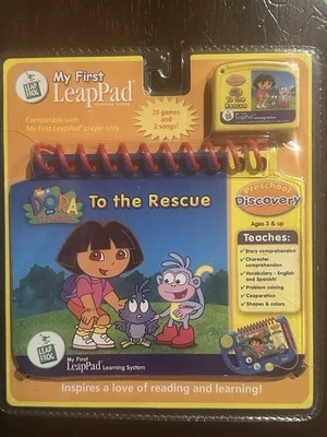 2002 Leapfrog My First Leappad DORA THE EXPLORER TO THE RESCUE Book & Cartridge - Image 1 of 4