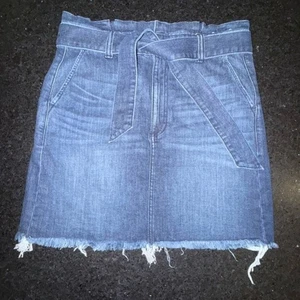 UEC EXPRESS DENIM ELASTICIZZATO BLU JEANS VESTITO CON CINTURA MINIGONNA TG 10 - Foto 1 di 10