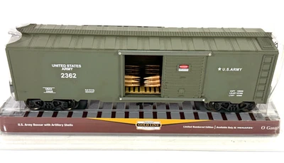 Menards 279-7848 U.S. Army Boxcar with Ammo Load - O Gauge - New - Image 1 of 4