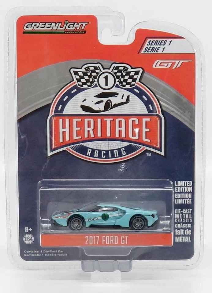 1/64 GREENLIGHT - FORD USA - GT RACING N 1 2017 - GREEN RACE NUMBER 13200B - Immagine 1 di 1