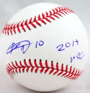 Yuli Gurriel Autographed Rawlings OML Baseball w/Insc. - JSA W Auth *Blue - Picture 1 of 4