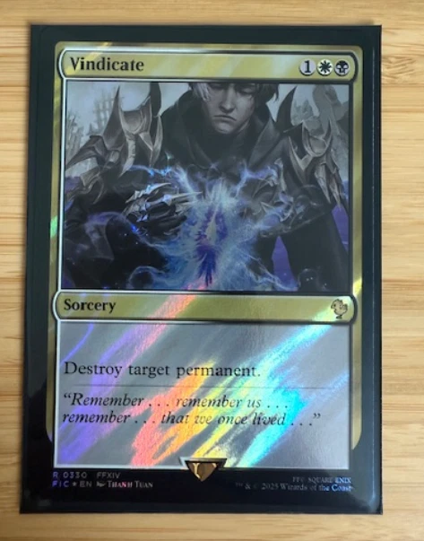 Magic the Gathering: Vindicate (Surge Foil) Commander: Final Fantasy Foil NM - Image 1 of 2