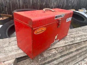 Vintage 3 Drawer & Tray Metal Tool Chest Heavy Duty Used Garage Storage Box Red - Picture 1 of 18