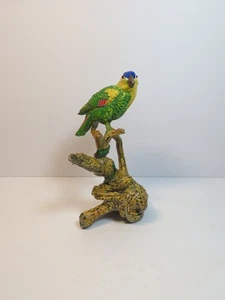 Statuina AAA vintage di un pappagallo arroccato su un ramo - Foto 1 di 6