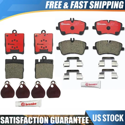 Front & Rear Brembo Ceramic Brake Pads Set Set For Mercedes-Benz C240 2005 2004 - Image 1 of 4