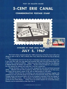#1325 5c Erie Canal Stamp Poster- Unofficial Souvenir Page Flat HC with Zip - Picture 1 of 1