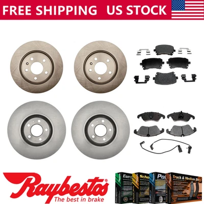 适用于 2013 奥迪 A4 Allroad 前后制动转子和金属刹车片 Raybestos — 第 1/4 张图片