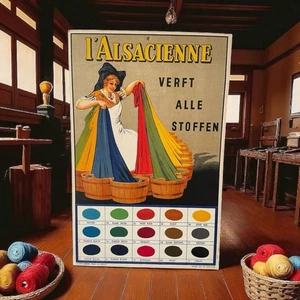 Cartonato pubblicitario anni ‘50 L’Alsacienne insegna tabella antica vintage - Foto 1 di 7