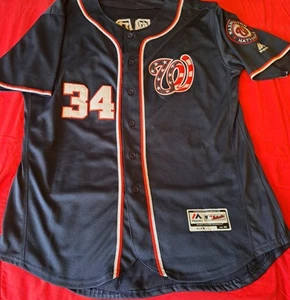 Washington Nationals Jersey Mens Bryce Harper #34 Baseball Majestic Flag W Sz 44 - Picture 1 of 9