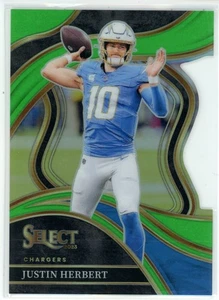 Panini Select Justin Herbert Club Level 2023 verde neón troquelado/499 - Imagen 1 de 2