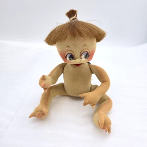 Shibaten japanische Kappa Schildkröte Puppe 60er Jahre Stofftier bemalt Gesicht klein - Bild 1 von 9