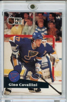 1991-92 Pro Set French #218 Gino Cavallini - Image 1 of 2
