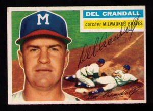 1956 Topps #175 Del Crandall AUTOGRAPHED SIGNED NICE VINTAGE BALL POINT PEN - Picture 1 of 2