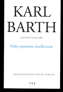 KARL BARTH GESAMTAUSGABE FIDES QUAERENS INTELLECTUM COMPLETE EDITION GERMAN TEXT - Imagen 1 de 1