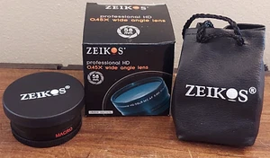 Zeikos 58mm Professional HD 0.45X Wide Angle Lens Japan Optics DSLR MC AF MACRO - Picture 1 of 4