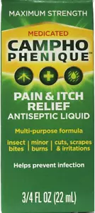 Campho Phenique Maximum Strength Antiseptic Pain & Itch Relief 3/4 oz 12 Pack - Picture 1 of 6