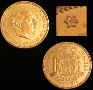 *GUTSE* FRANCO-4, 2,50 PESETAS 1953*19-70, DE LA TIRA DE 1970, PRUEBA, ESCASA. - Picture 1 of 3